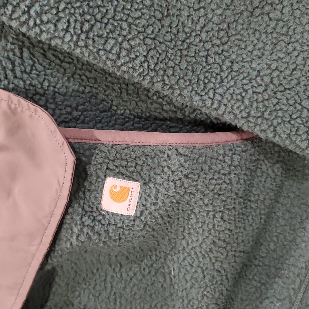 Carhartt Model # OJ4991-W Women's Small Green Sherpa Pullover. - Picture 12 of 16